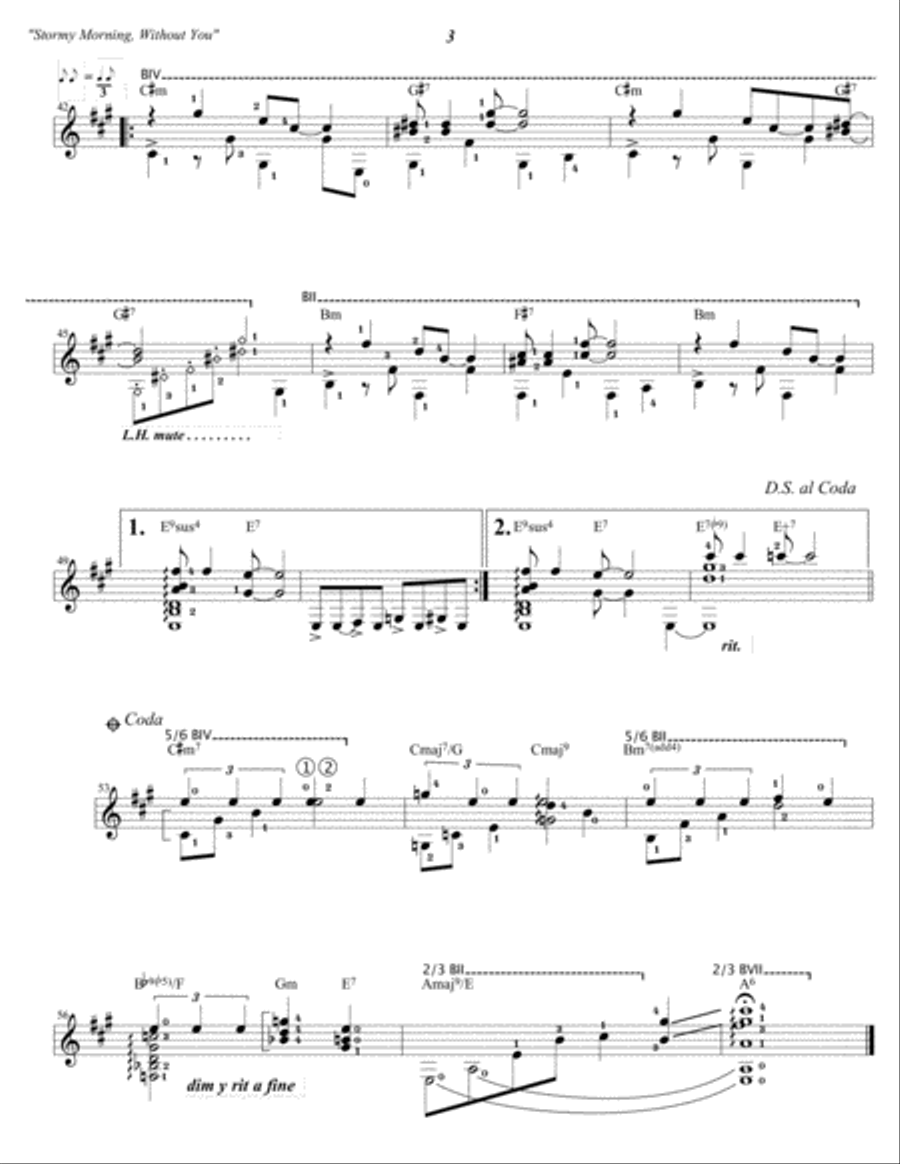 Stormy Morning, Without You Guitar Solo scores gallery preview page 3