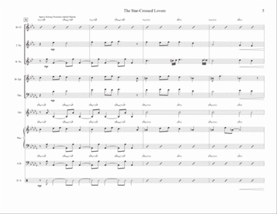 The Star-Crossed Lovers Jazz Ensemble scores gallery preview page 5