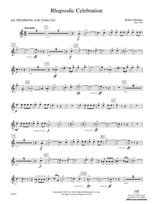 Rhapsodic Celebration: (wp) 2nd B-flat Trombone T.C.