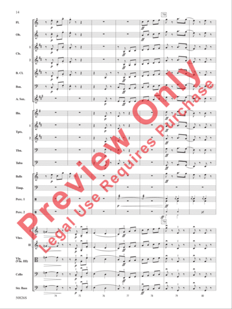 Overture from Carmen Full Orchestra scores gallery preview page 15