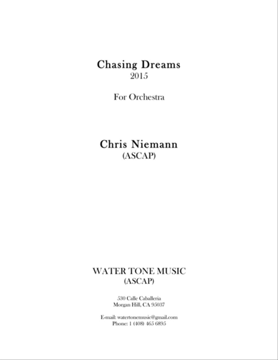 Chasing Dreams Full Orchestra scores gallery preview page 3