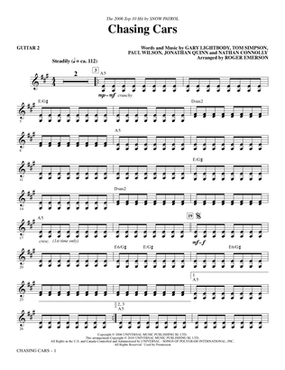 Book cover for Chasing Cars (arr. Roger Emerson) - Guitar 2