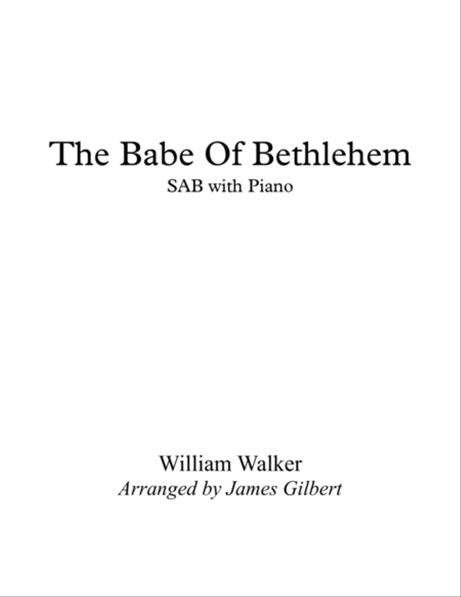 The Babe Of Bethlehem The Babe Of Bethlehem 3-Part scores gallery preview page 1