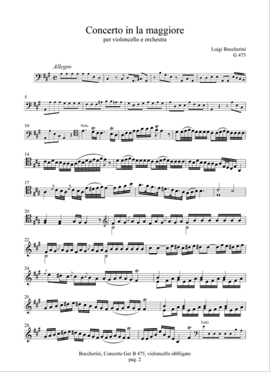 Concerto in la maggiore GerB 475 Orchestra scores gallery preview page 3