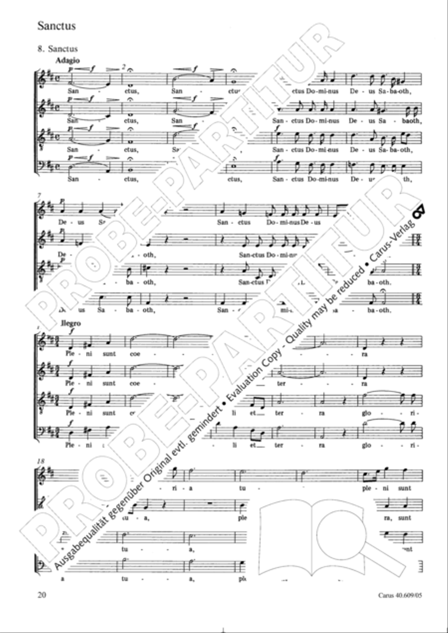 Missa in Angustiis 4-Part scores gallery preview page 21