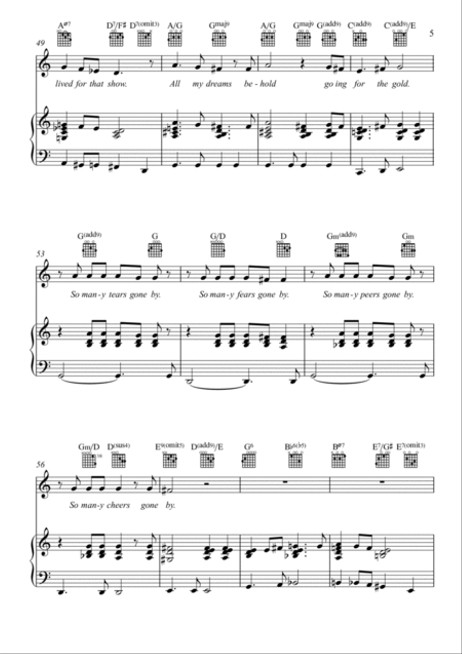 Going For The Gold Piano, Vocal, Guitar scores gallery preview page 5