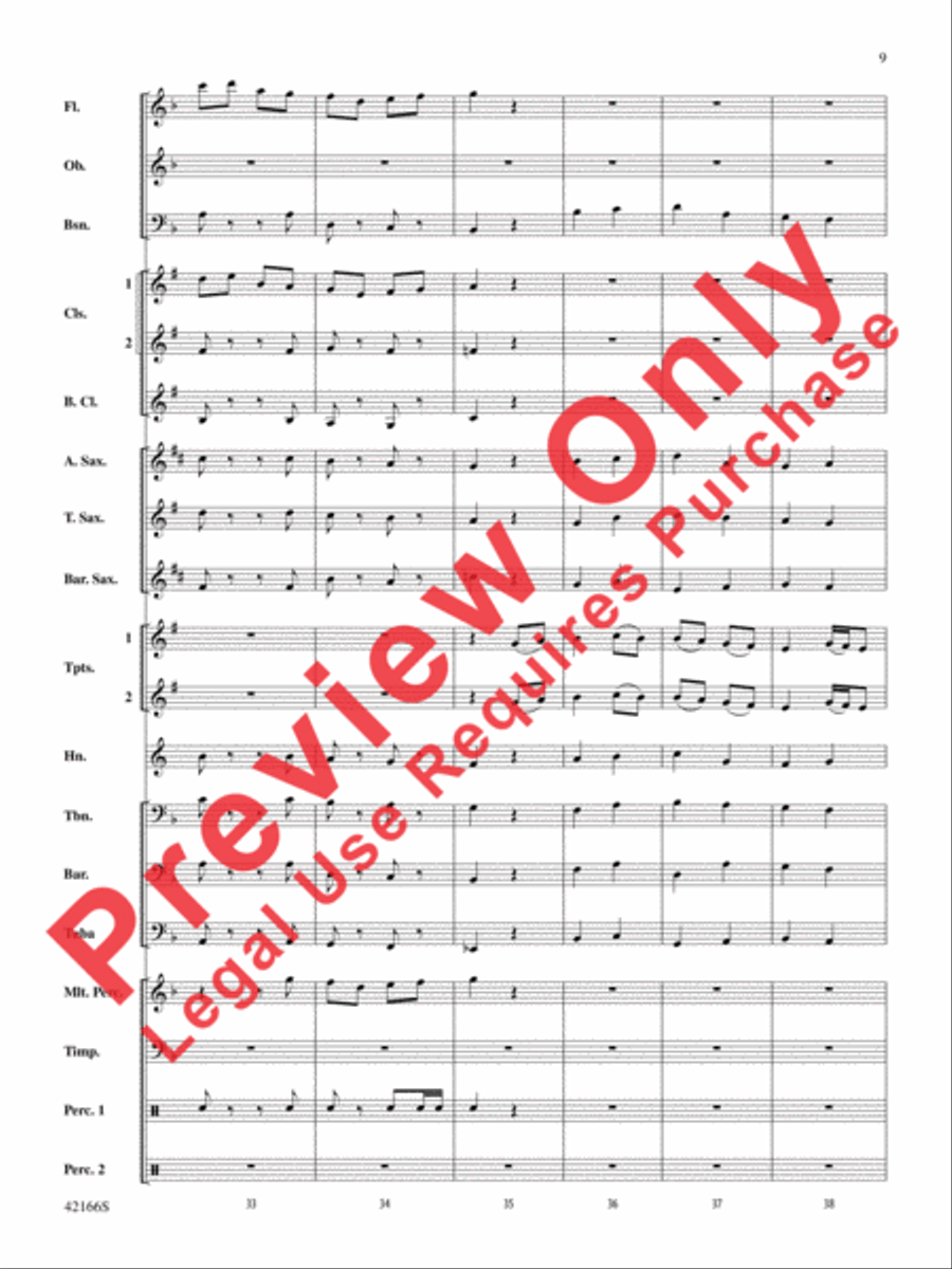 A Merrie Olde Christmas Concert Band scores gallery preview page 9
