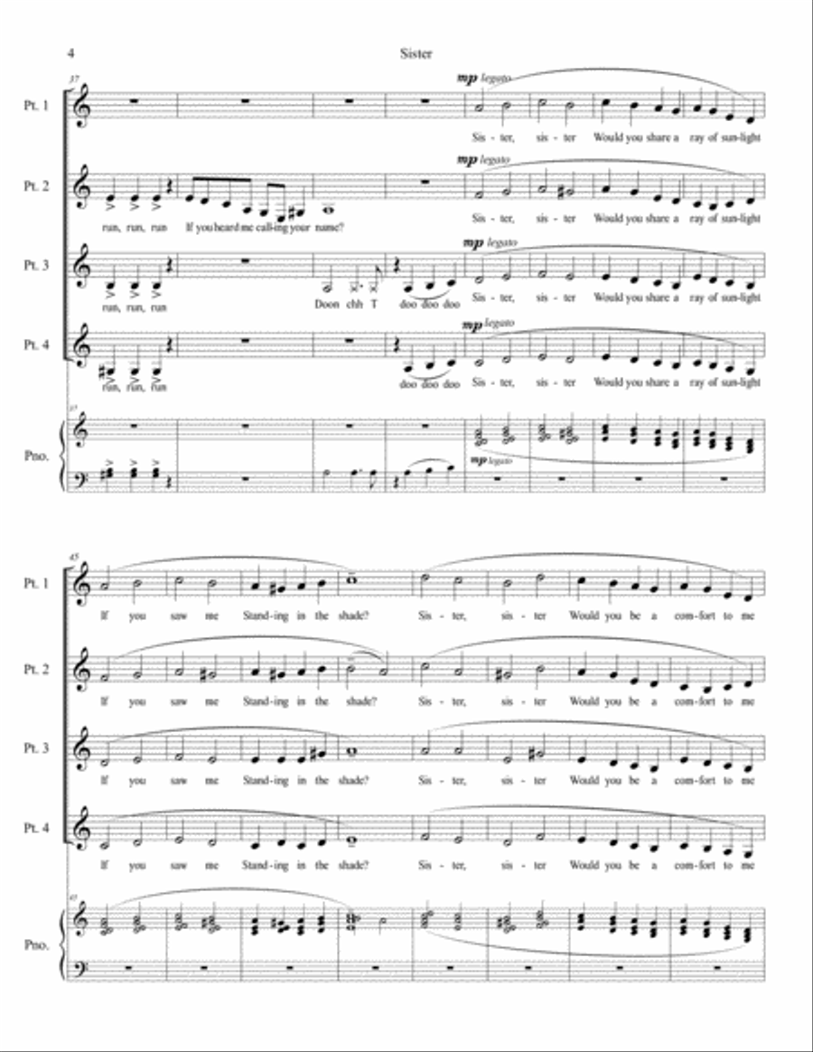 Sister SSA scores gallery preview page 4