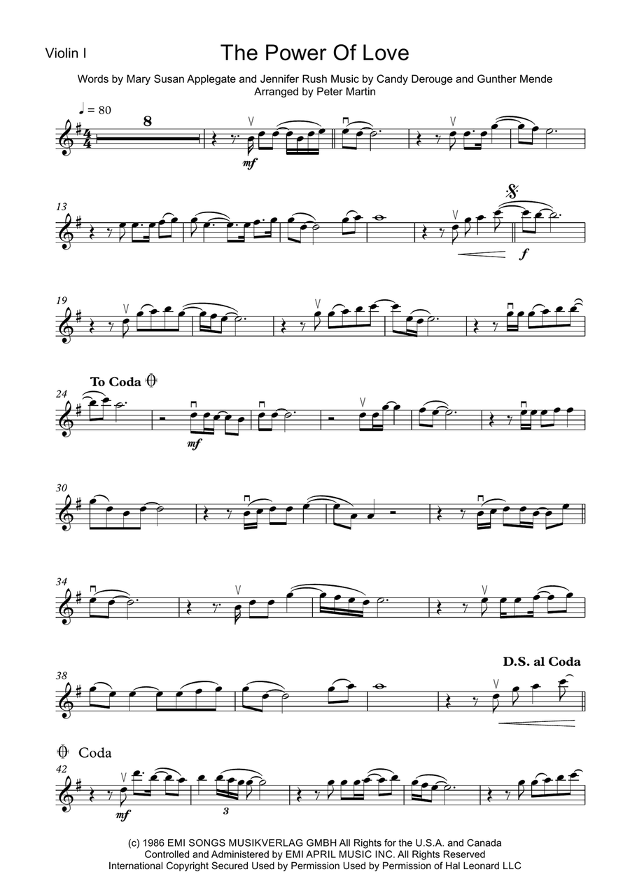 The Power Of Love String Quartet scores gallery preview page 3