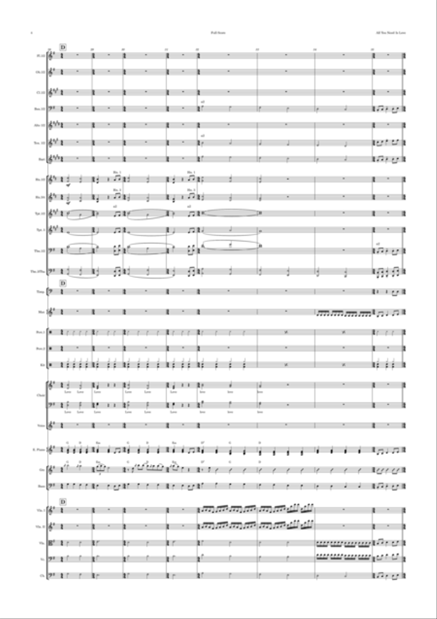 All You Need Is Love Full Orchestra scores gallery preview page 4