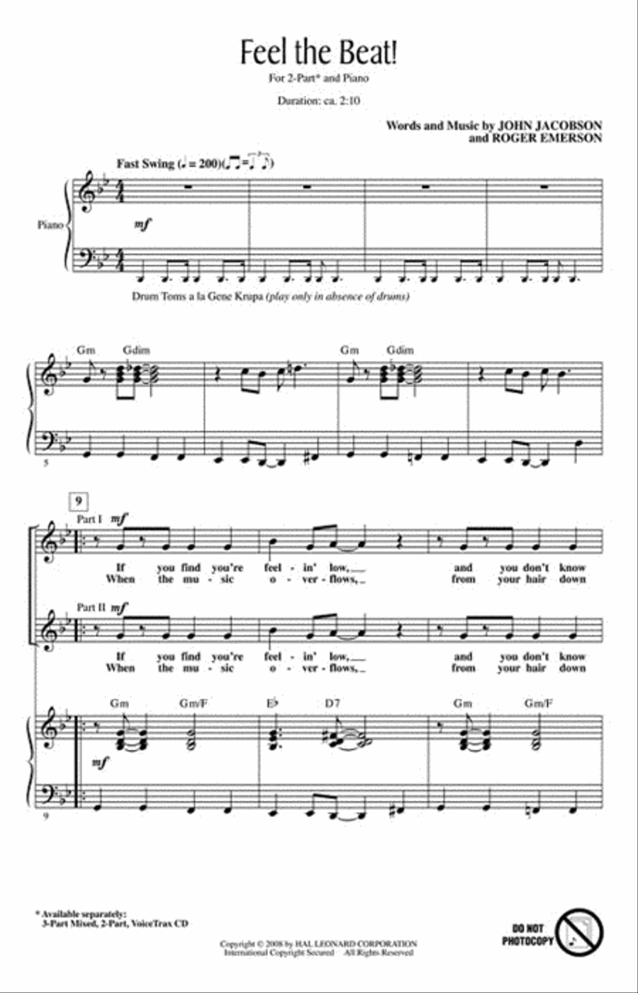 Feel the Beat! 2-Part scores gallery preview page 2