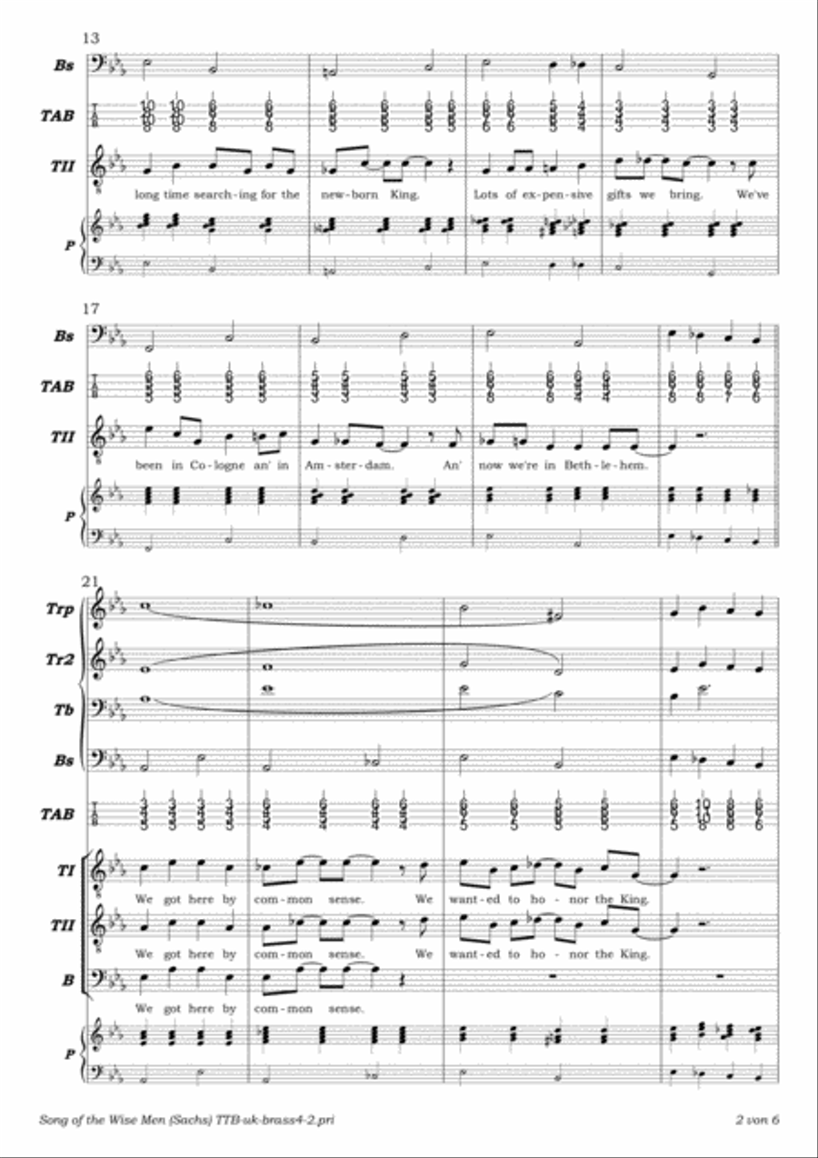 Song of the Wise Men Large Ensemble scores gallery preview page 2