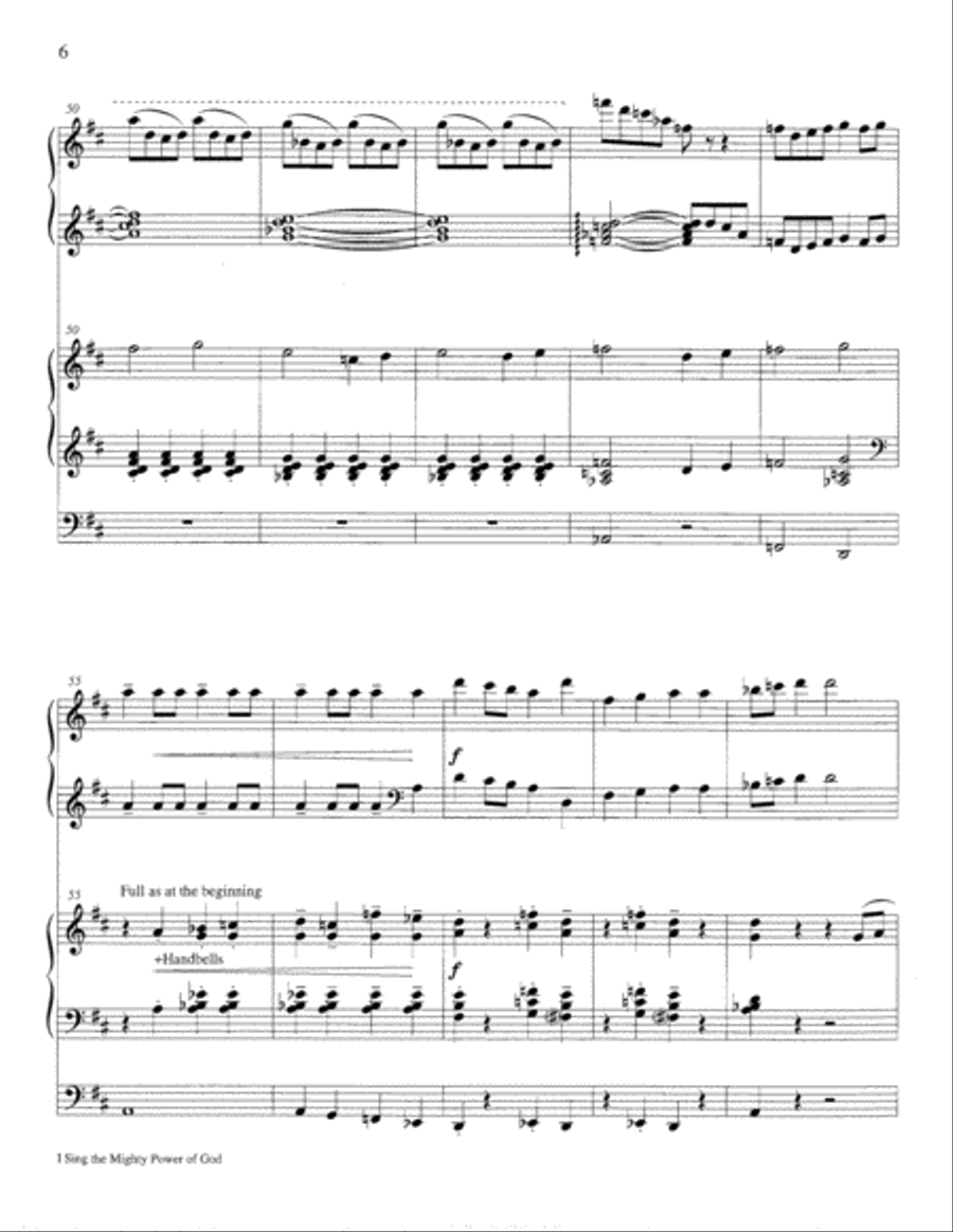 I Sing the Mighty Power of God Organ scores gallery preview page 7