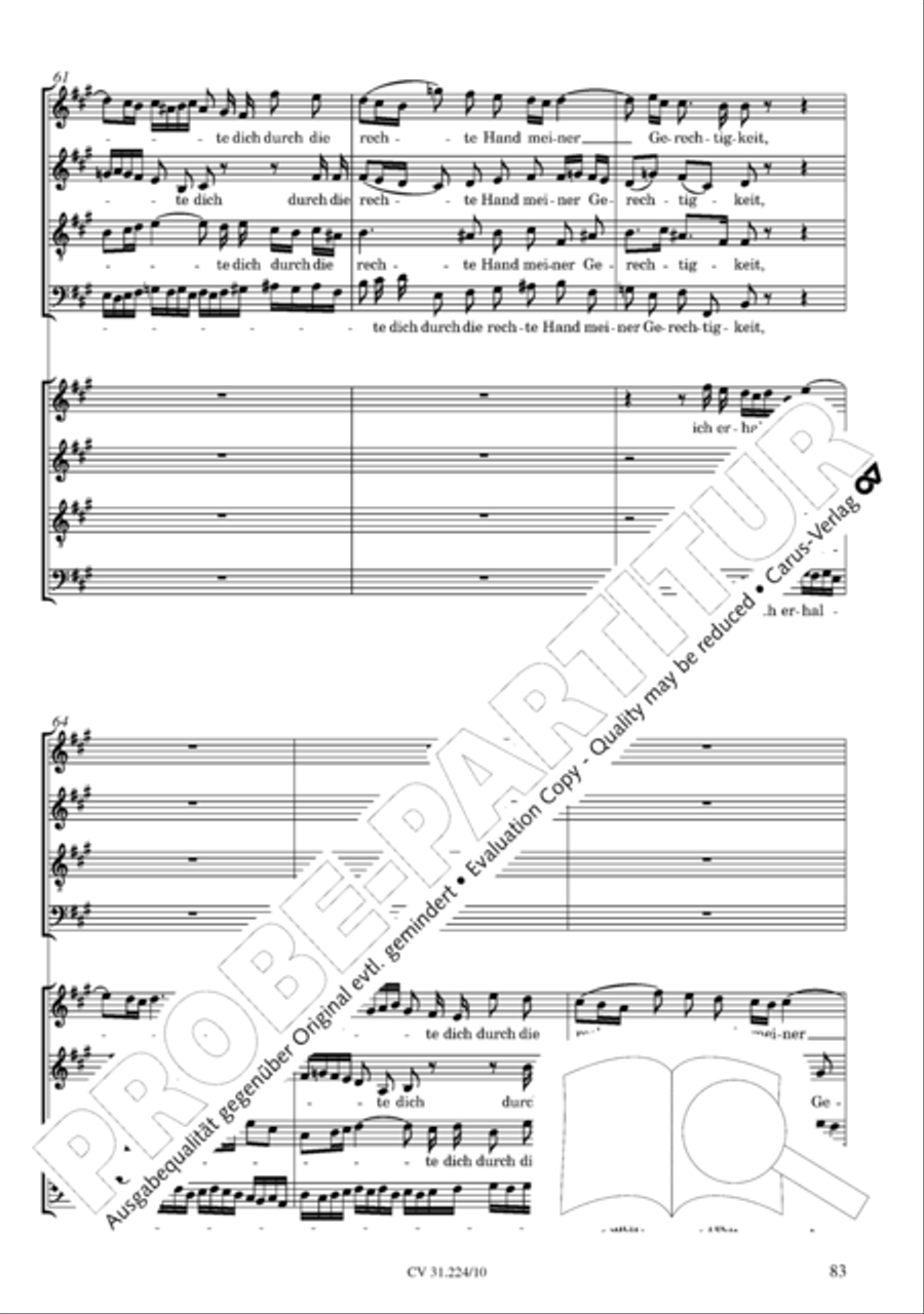 The complete motets (without Bc) Choir scores gallery preview page 90