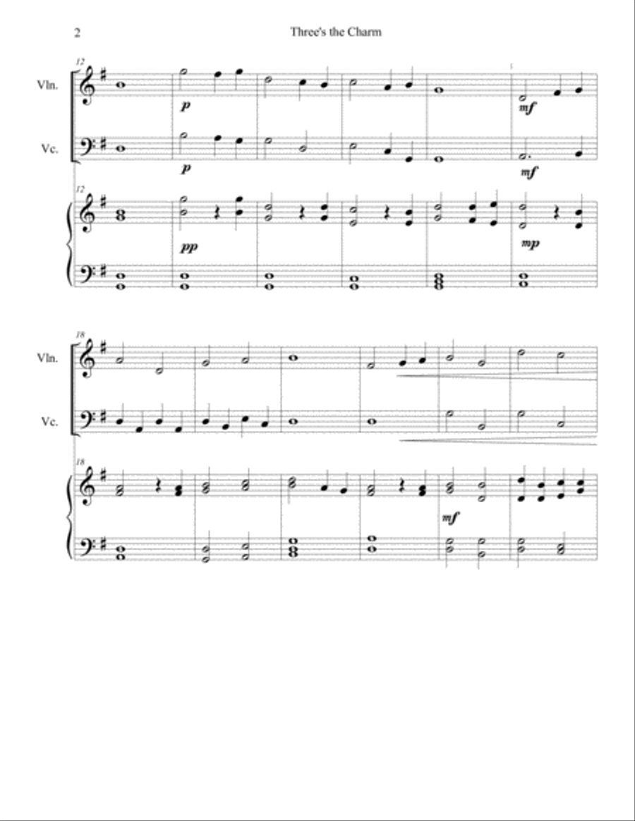 Three's the Charm Piano Trio scores gallery preview page 2
