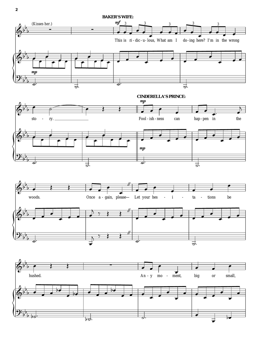 Any Moment - Part I (from Into The Woods) Piano, Vocal scores gallery preview page 2