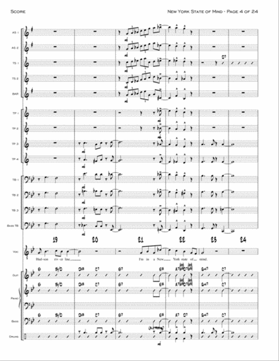 New York State Of Mind Jazz Ensemble scores gallery preview page 4