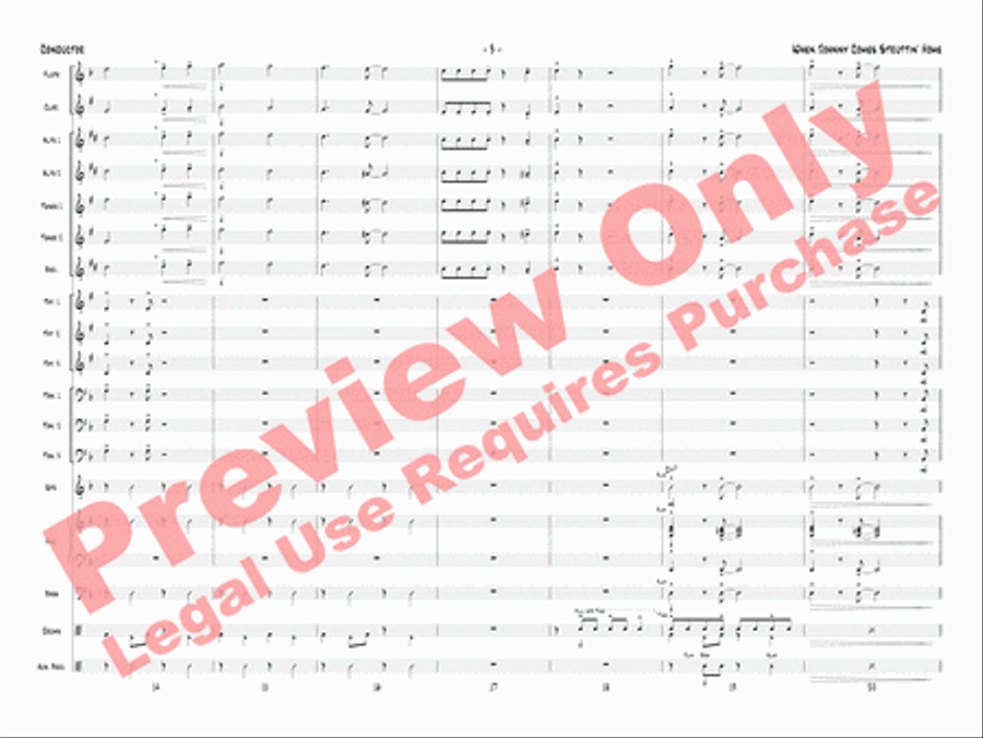 When Johnny Comes Struttin' Home Jazz Ensemble scores gallery preview page 6
