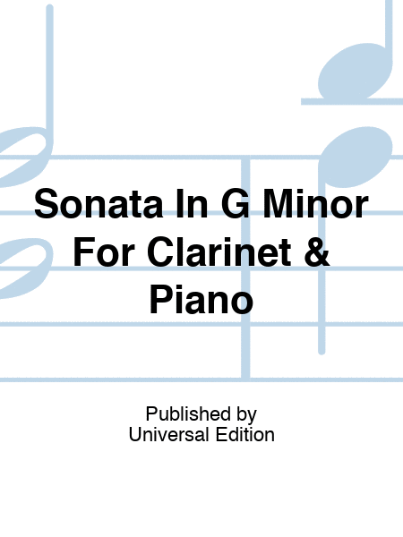 Sonata In G Minor For Clarinet & Piano