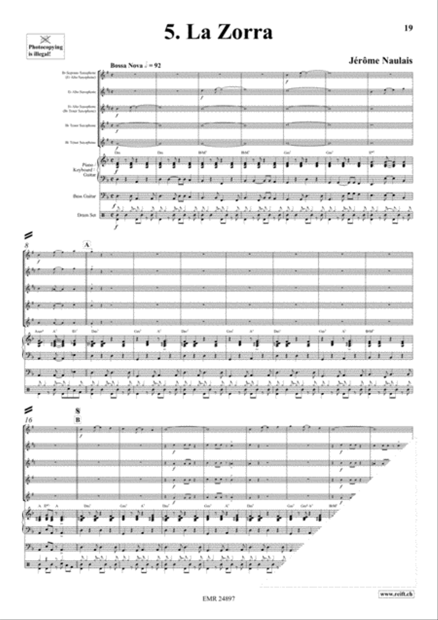 Play With Your Band Volume 3 Saxophone Quintet scores gallery preview page 8