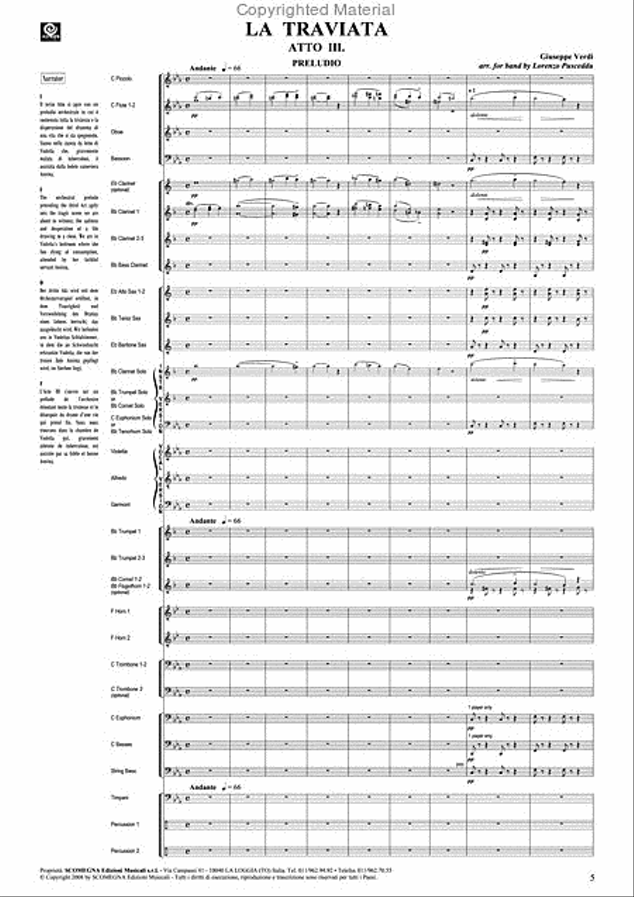 La Traviata - Act 3 (Study Score) Concert Band scores gallery preview page 2