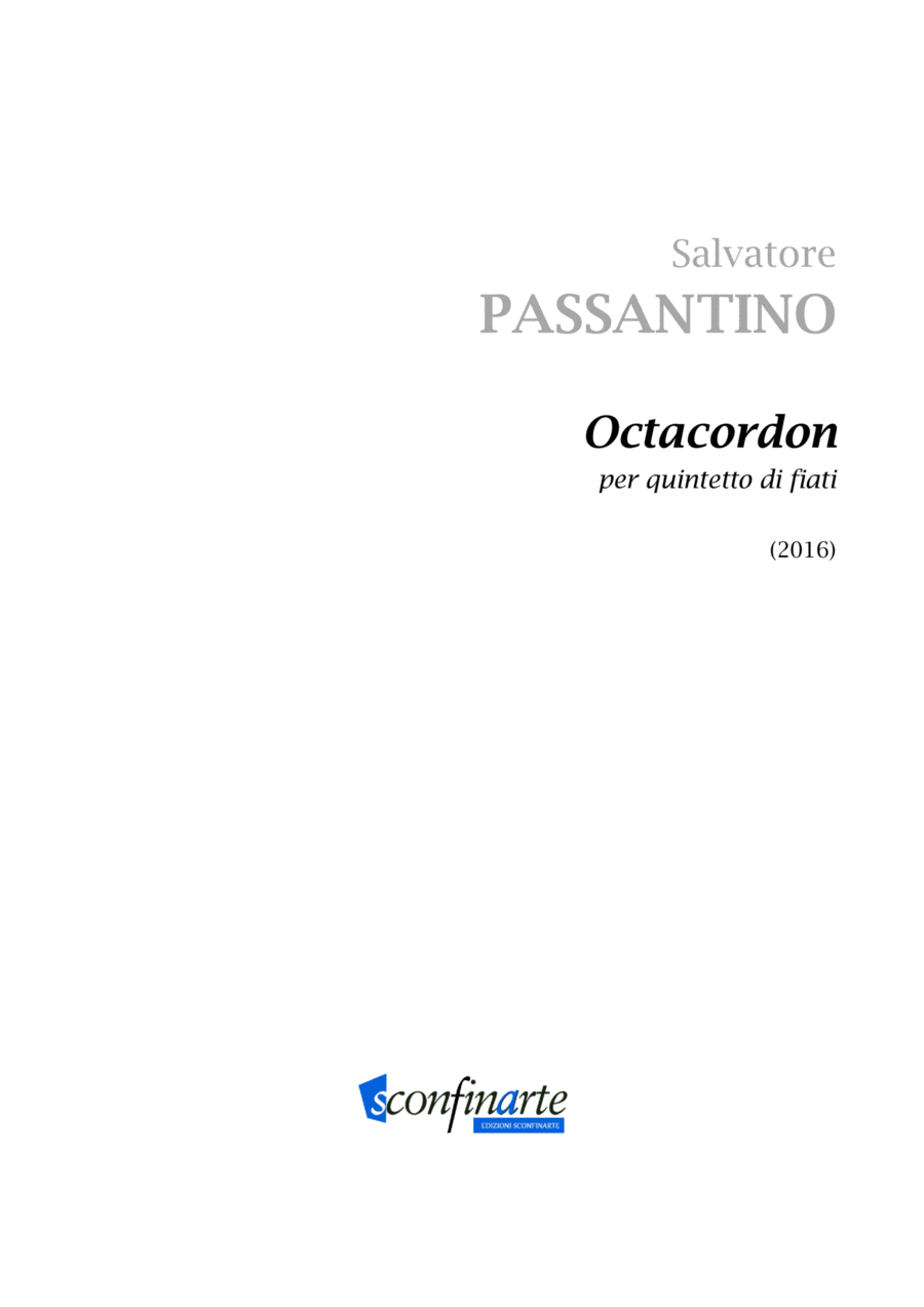 Salvatore Passantino: OCTACORDON (ES-21-032) - Score Only Woodwind Quintet scores gallery preview page 1