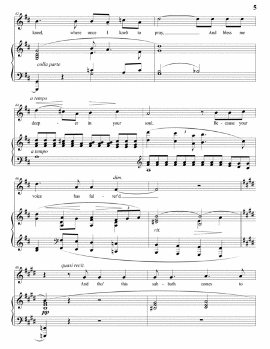 ELGAR: Sabbath morning at sea, Op. 37 no. 3 (transposed to E-flat major) Voice scores gallery preview page 6