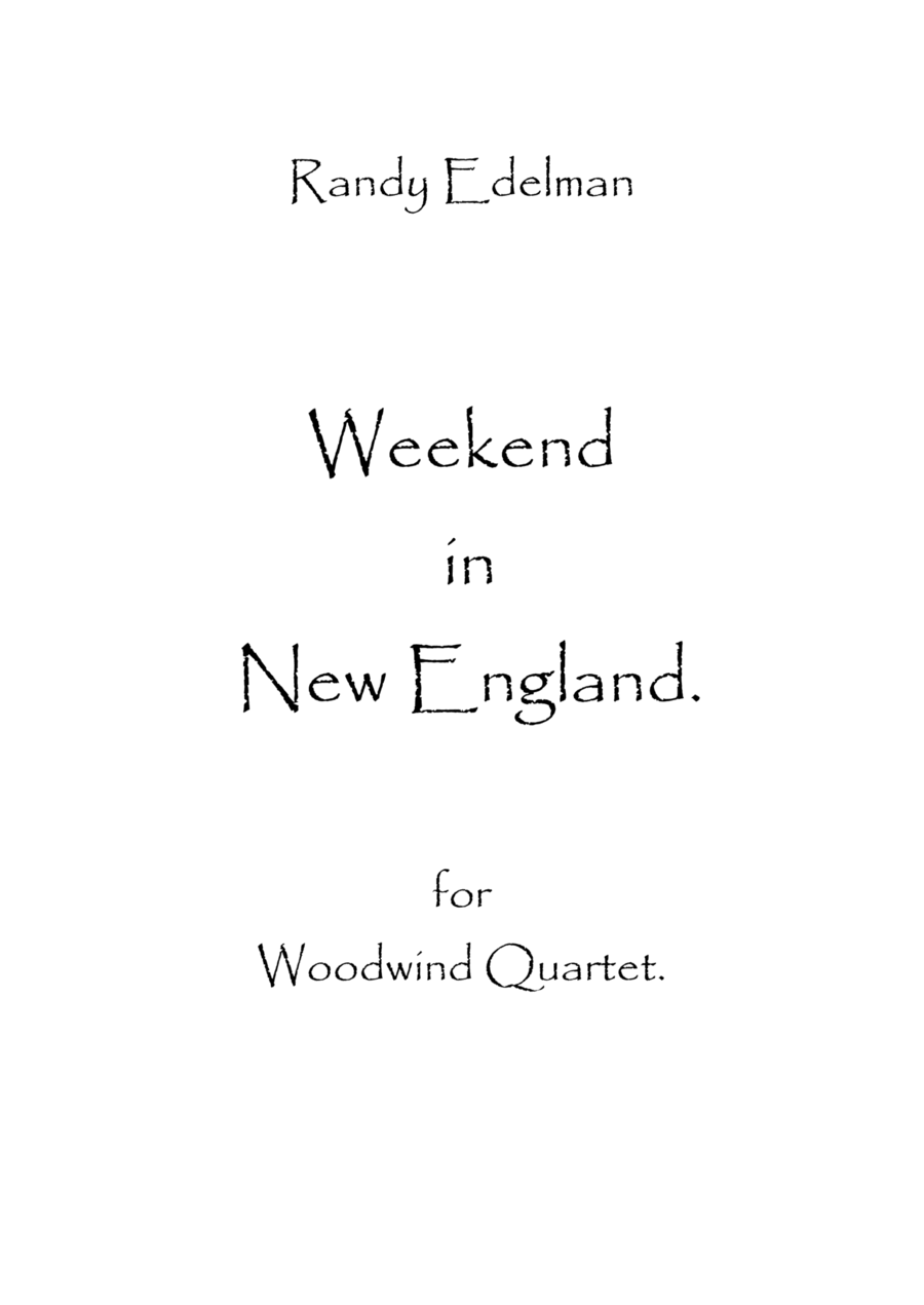 Weekend In New England Woodwind Quartet scores gallery preview page 1