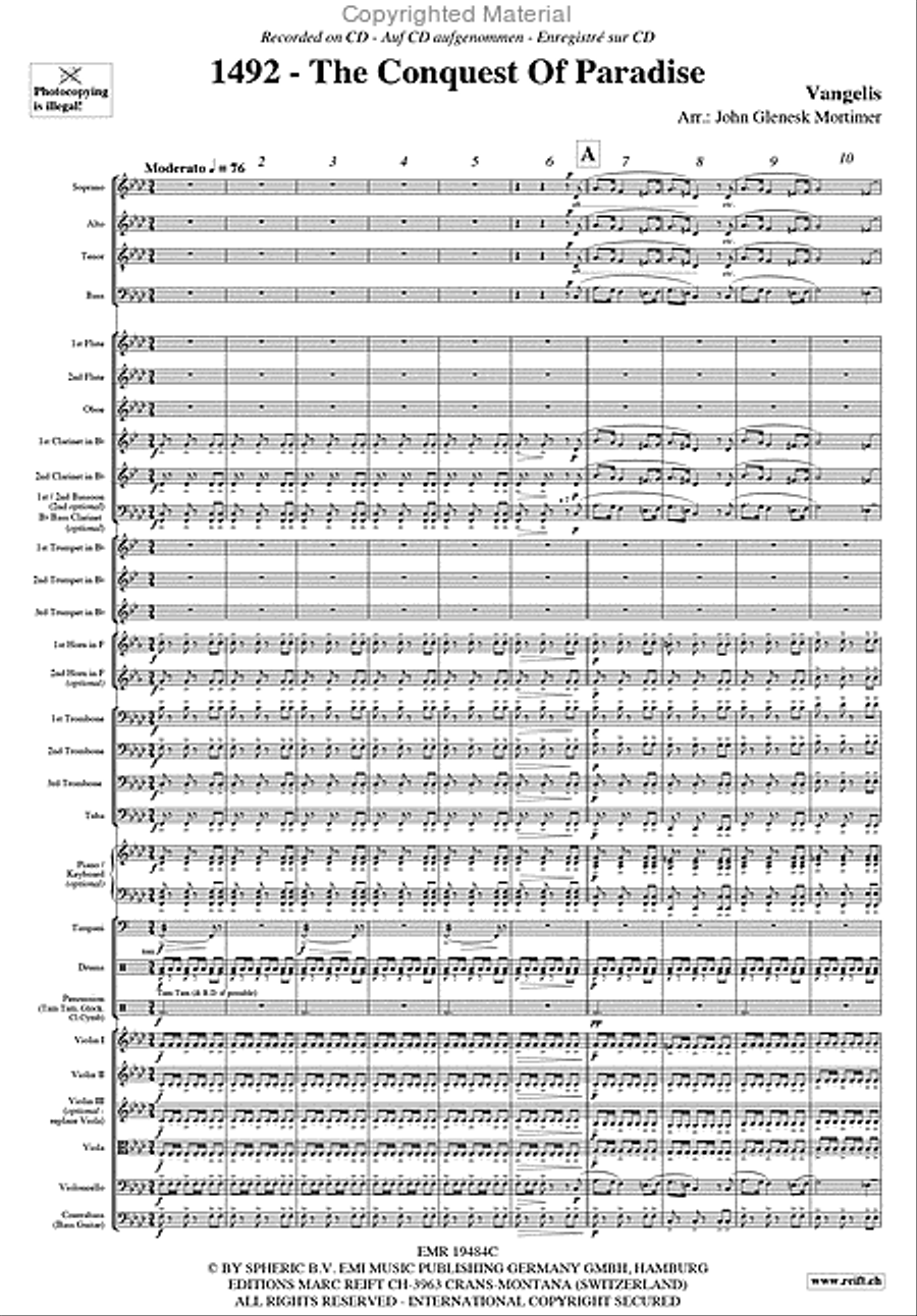 1492 The Conquest Of Paradise Orchestra scores gallery preview page 3