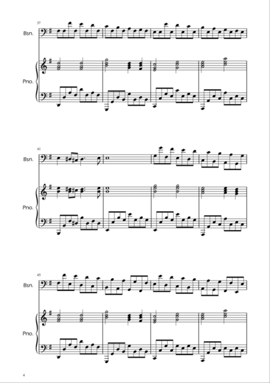 Passacaglia - Handel/Halvorsen - Bassoon Solo w/ Piano Chamber Music scores gallery preview page 4