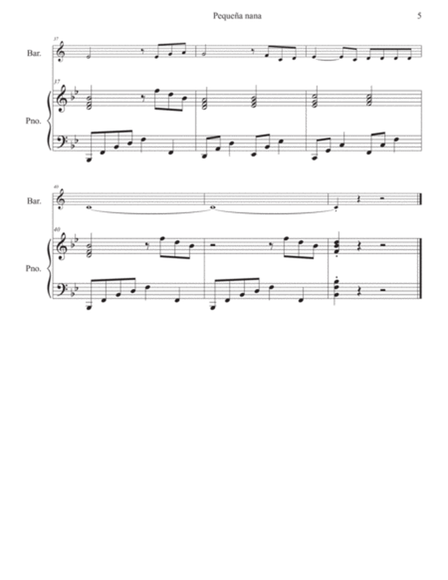 Little Lullaby (Pequeña nana) for Baritone T.C. and Piano