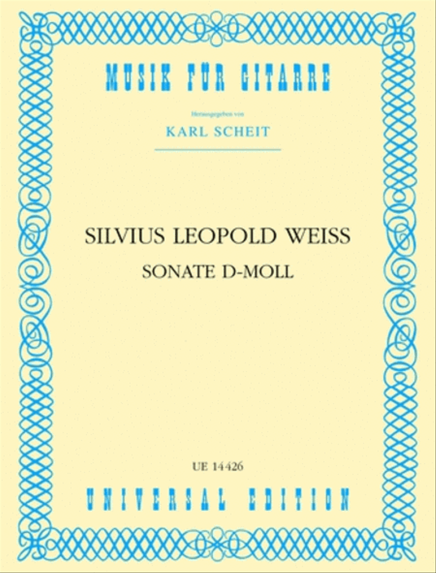Guitar Sonata, D Min, Scheit Classical Guitar scores gallery preview page 1