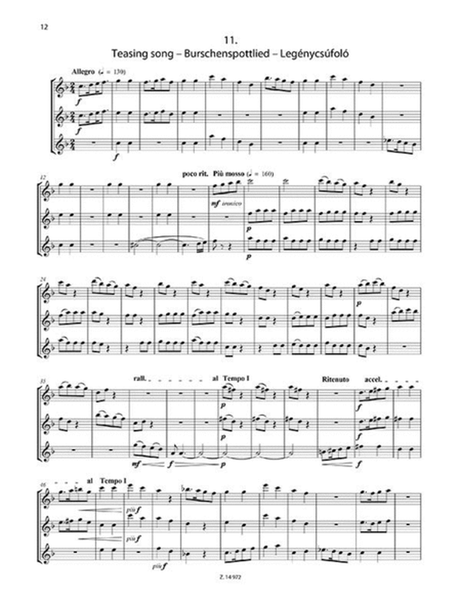 Bartók: Trios for Flute