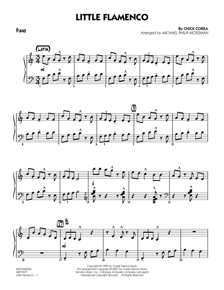 Little Flamenco - Piano Piano scores gallery preview page 1