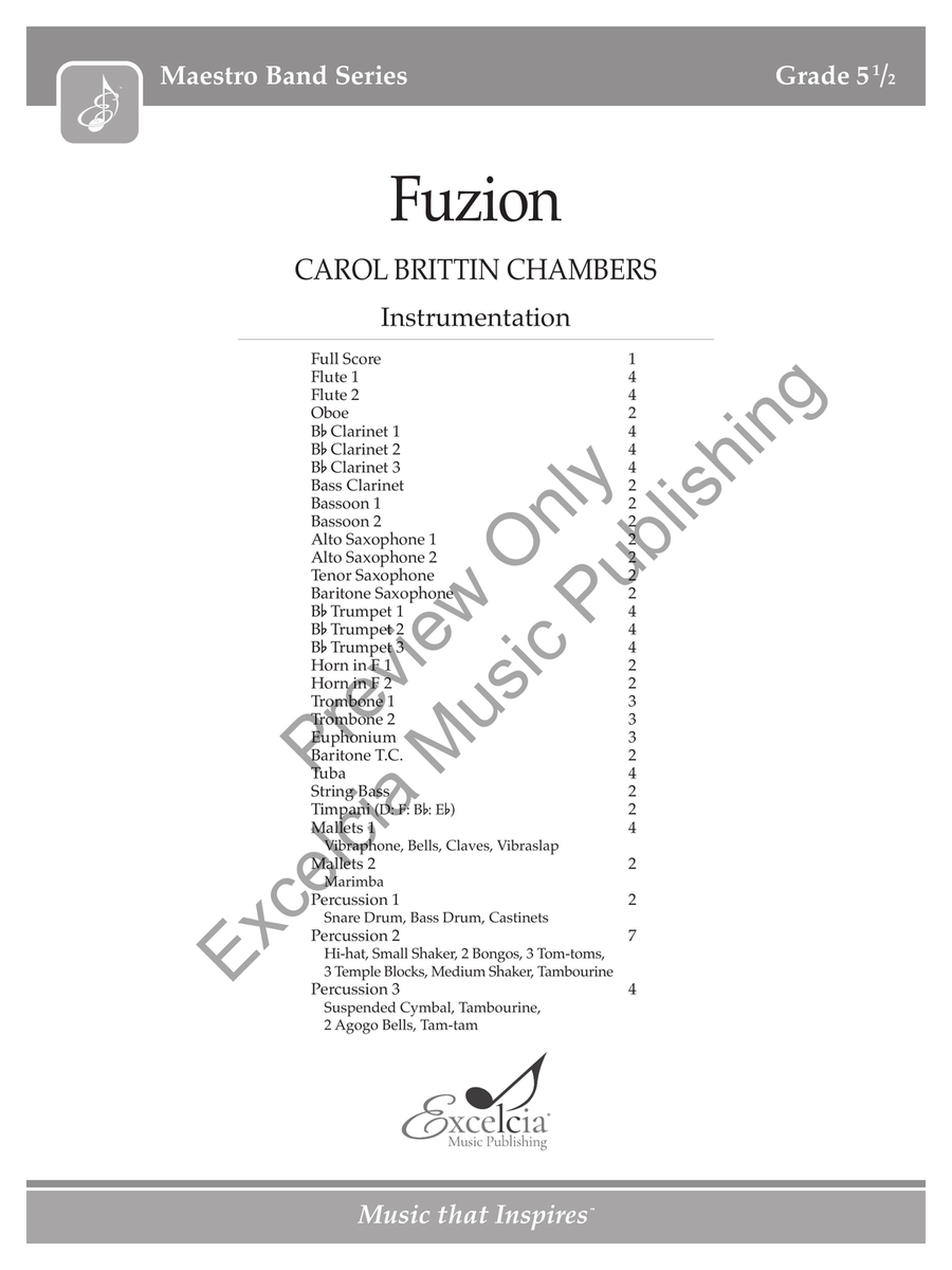 Fuzion (Score) Concert Band scores gallery preview page 2