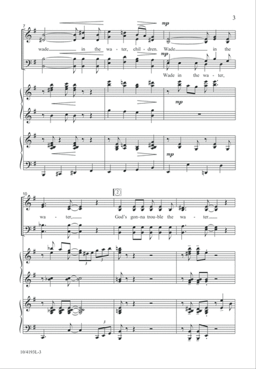 Wade in the Water Wade in the Water 4-Part scores gallery preview page 4