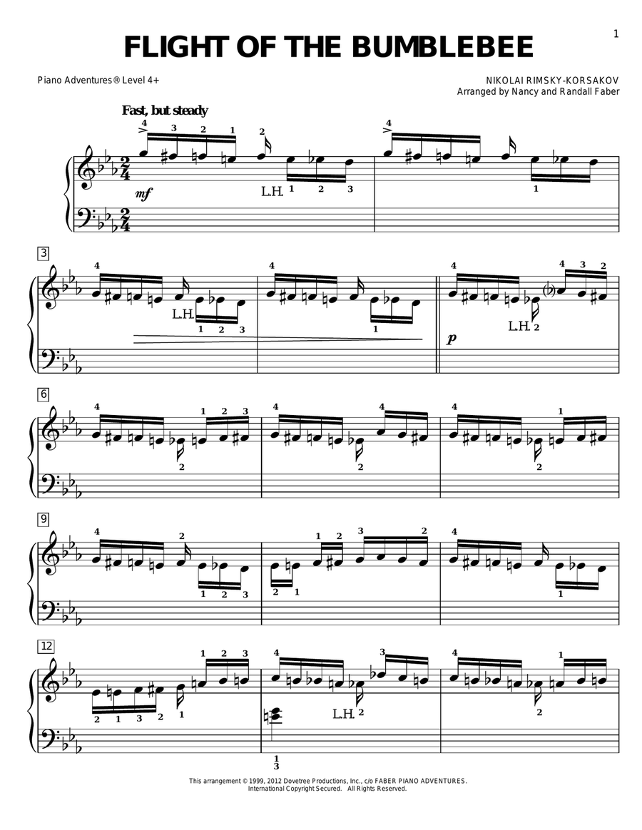 Flight of the Bumblebee Piano Method scores gallery preview page 1