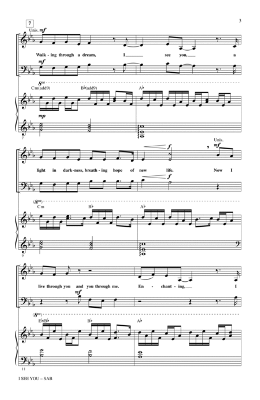 I See You (Theme from Avatar) 3-Part scores gallery preview page 2