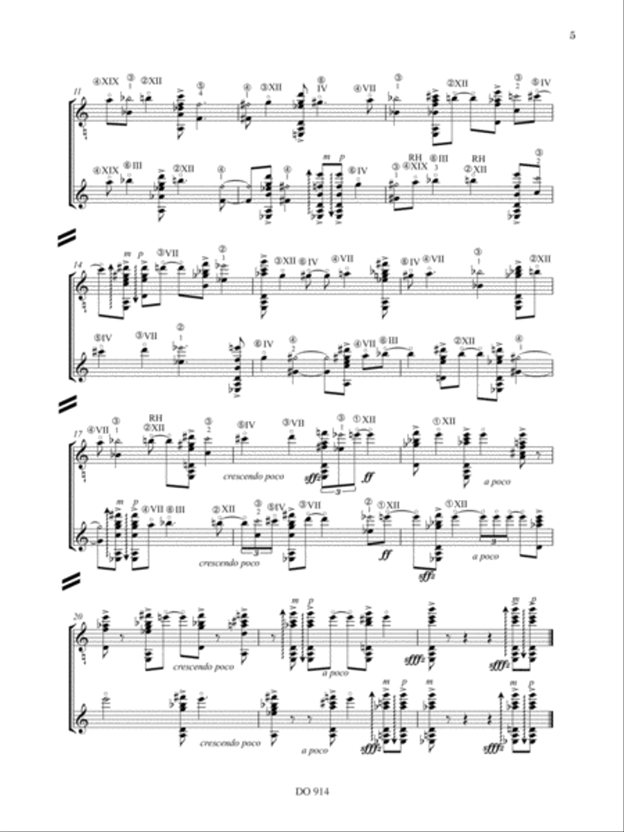 Five micro-tonal studies Five micro-tonal studies Classical Guitar scores gallery preview page 6