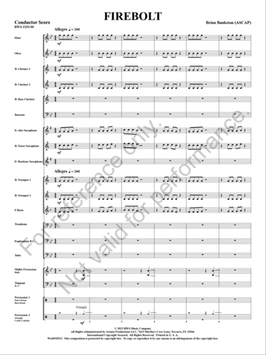 Firebolt Concert Band scores gallery preview page 4