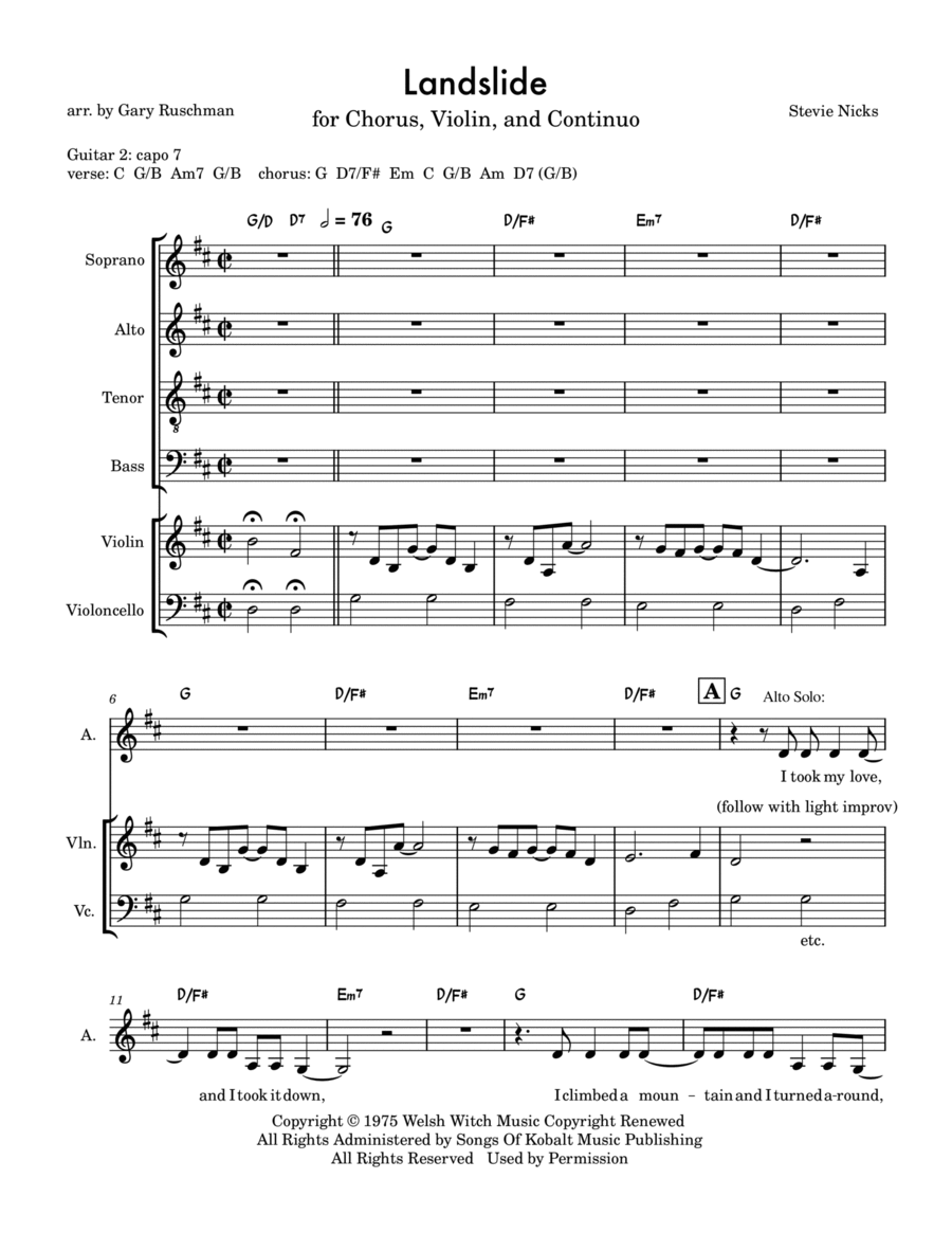 Landslide 4-Part scores gallery preview page 1