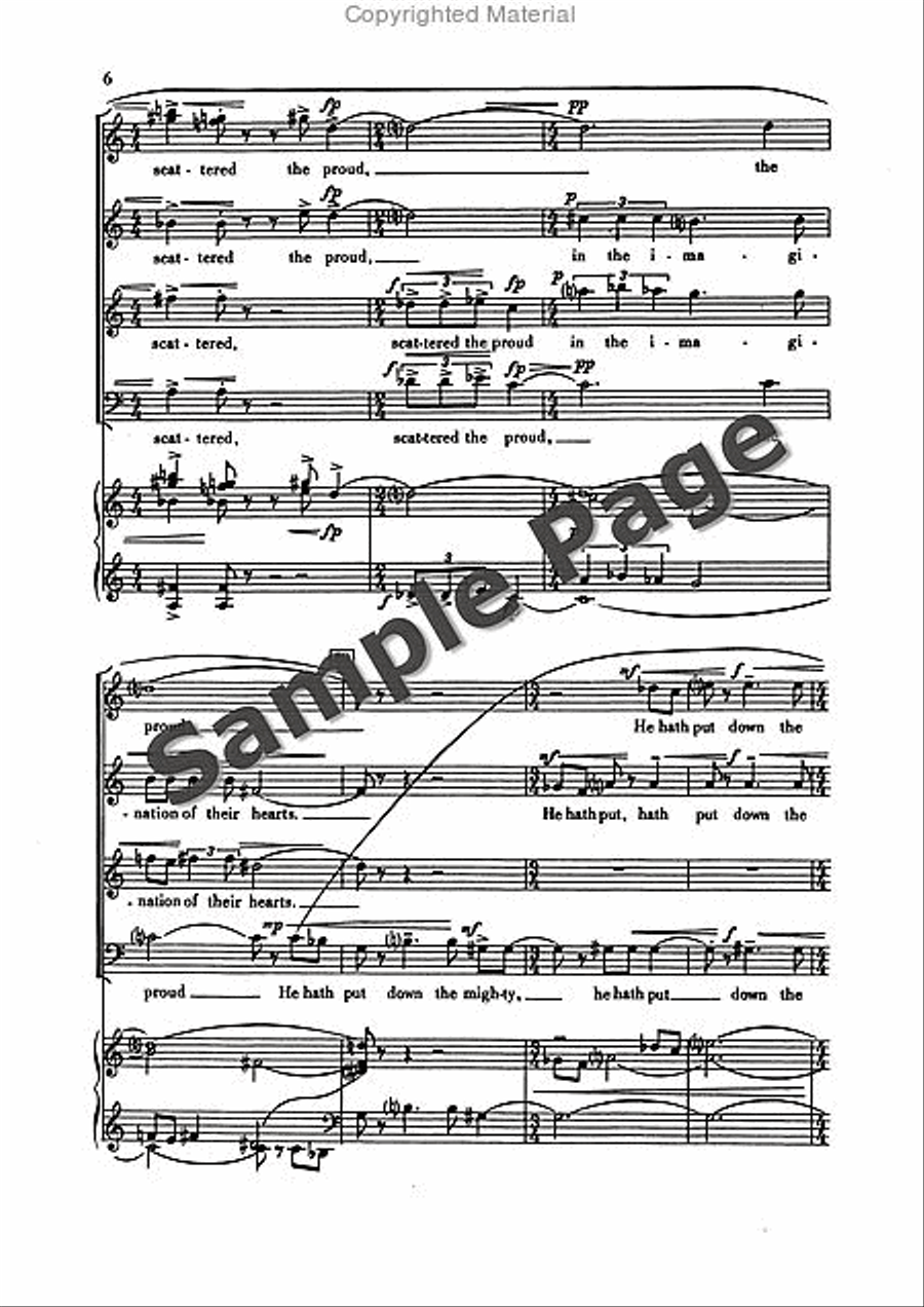 Magnificat and Nunc Dimittis 4-Part scores gallery preview page 9