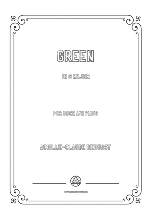 Book cover for Debussy-Green in G Major,for voice and piano