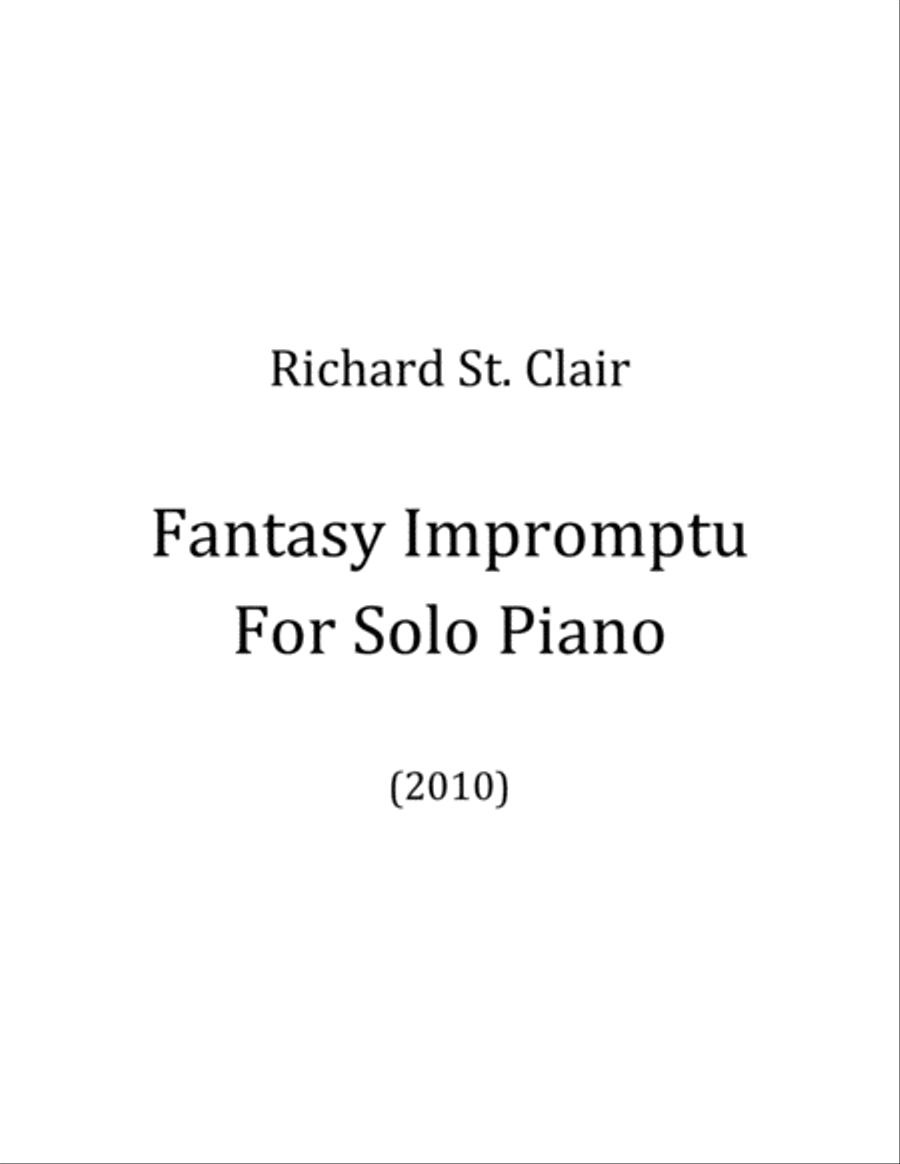 Fantasy Impromptu for Solo Piano Piano Solo scores gallery preview page 1