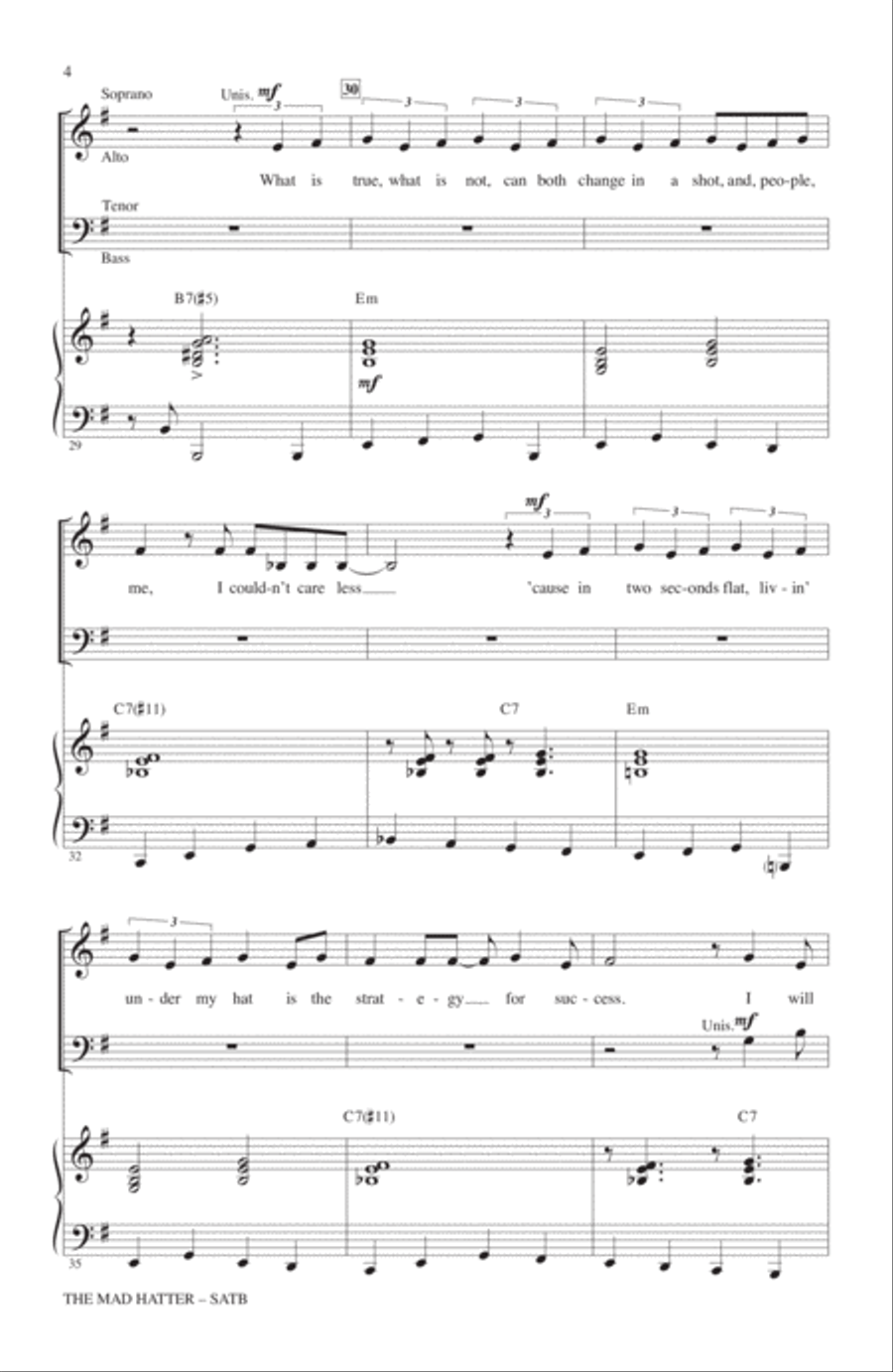 The Mad Hatter 4-Part scores gallery preview page 3