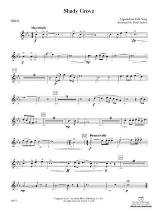Shady Grove: Oboe