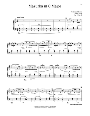 Book cover for Mazurka, Op. 7, No. 5