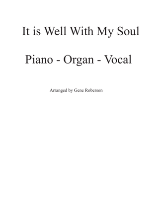 Book cover for It is Well With My Soul. Easy Piano and Organ Duet