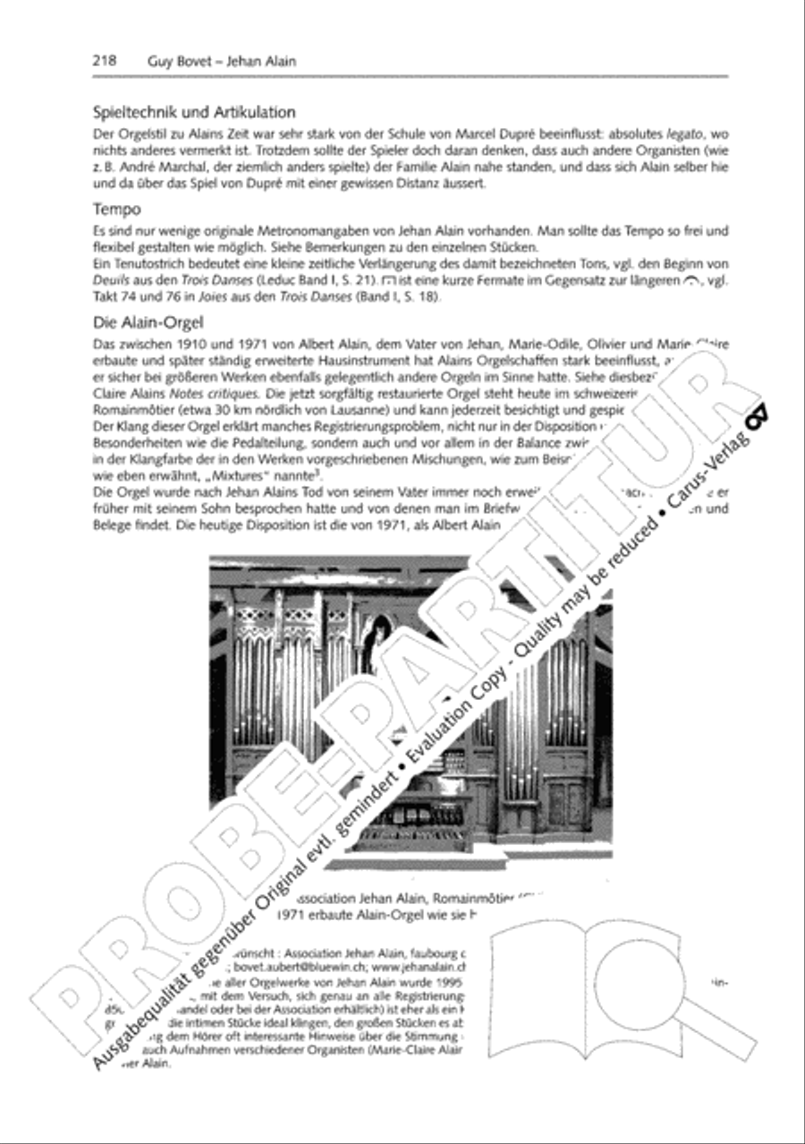 Orgelschule zur historischen Auffuhrungspraxis Organ Solo scores gallery preview page 219