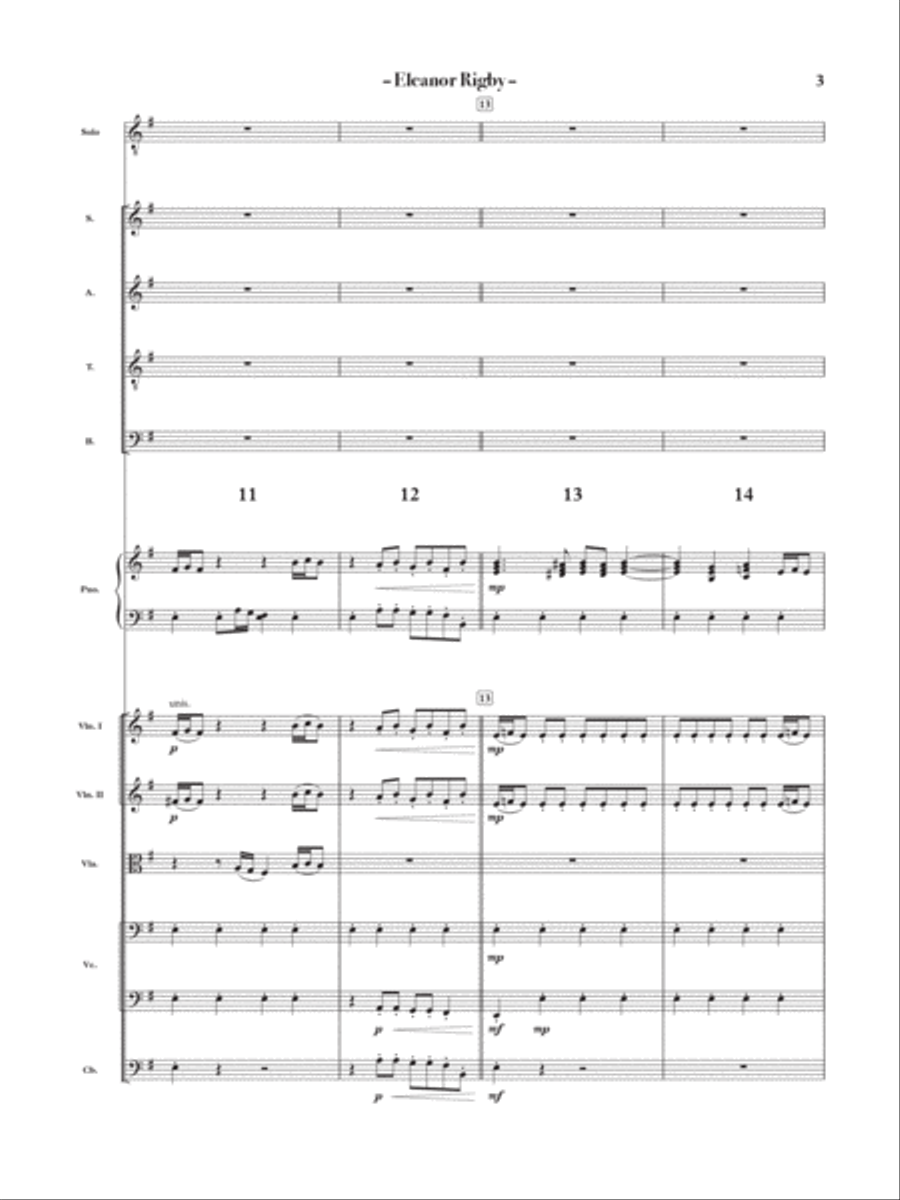 Eleanor Rigby String Orchestra scores gallery preview page 3